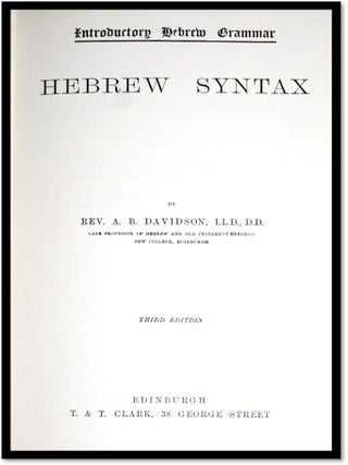Hebrew Syntax