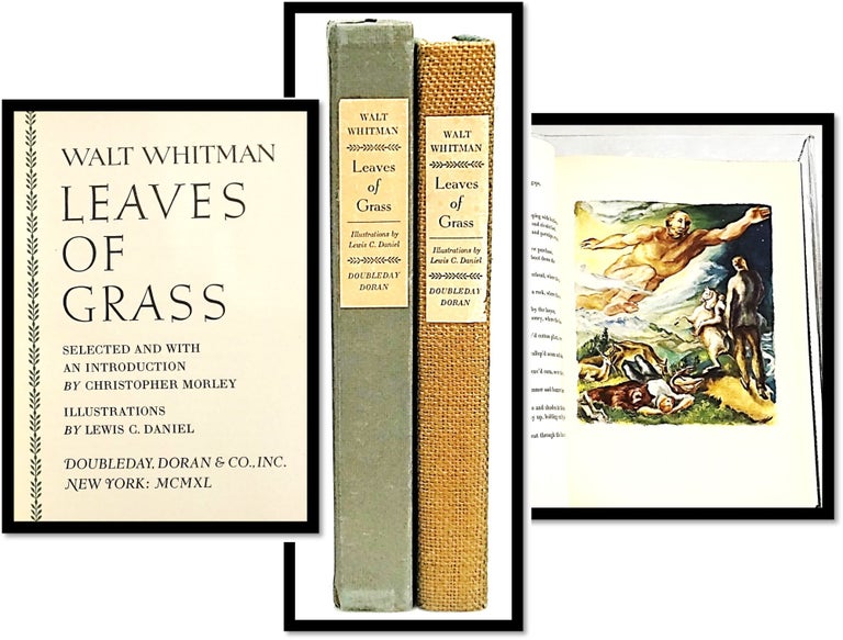 Item #16309 Leaves of Grass. Walt Whitman, Christopher Morley.