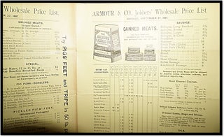 [Meatpacking] Five Armour & Co. Jobbers’ Advertising Wholesale Price Lists from 1887