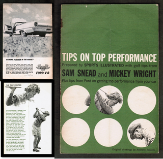 Item #16384 Golf Tips from Sam Snead and Mickey Wright Plus Tips from Ford on Getting Top...