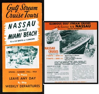 Item #16401 Gulf Stream Cruise Tours. Nassau and Miami Beach. [Casablanca Hotel] [S.S. Nassau