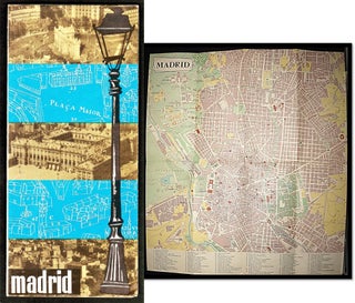 Item #16403 Full Color Street Map of Madrid, Spain c1954 with Additional Maps of Metro, Bus,...
