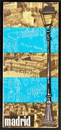 Full Color Street Map of Madrid, Spain c1954 with Additional Maps of Metro, Bus, Trolly, and Tram Routes