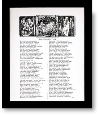 Item #16433 "The Incarnation" Religious [Christian] Poem. Matted Engraving. 1871 [Christmas