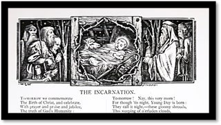 "The Incarnation" Religious [Christian] Poem. Matted Engraving. 1871 [Christmas]