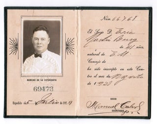Centro Asturiano De La Havana [Havana Identification card] Carnet de identificacion Cuba 1928