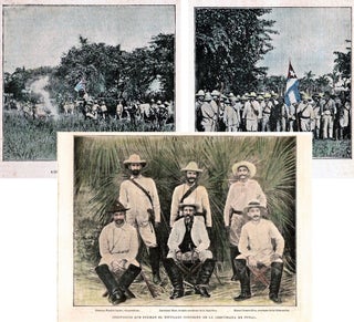 Item #16524 Newspaper Page Showing Three Colorized Photos of the Cuban War of Independence...