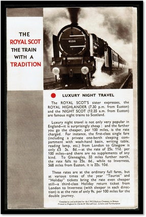 The Royal Scot London Midland & Scottish Railway of Great Britain Visit of the Train to the North American Continent and the Century of Progress Exposition. Chicago World's Fair – 1933