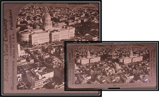 Item #16551 Stereograph Photo Card of Airplane View of Havana, Cuba. Keystone View Company #38017