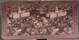 Stereograph Photo Card of Airplane View of Havana, Cuba. Keystone View Company #38017