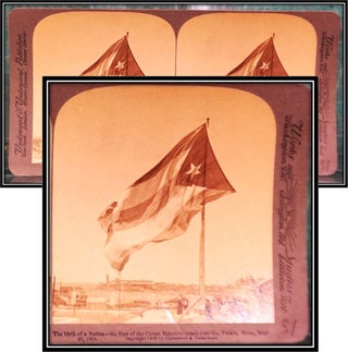 Item #16552 Stereograph Photo Card of ‘The Birth of a Nation” The Star of the Cuban Republic...