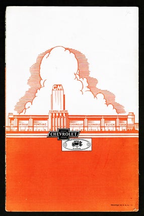 The Making of a Motor Car. Souvenir Guide Book to the Chevrolet-Fisher Manufacturing Exhibit General Motors Building A Century of Progress International Exposition Chicago World's Fair, 1933