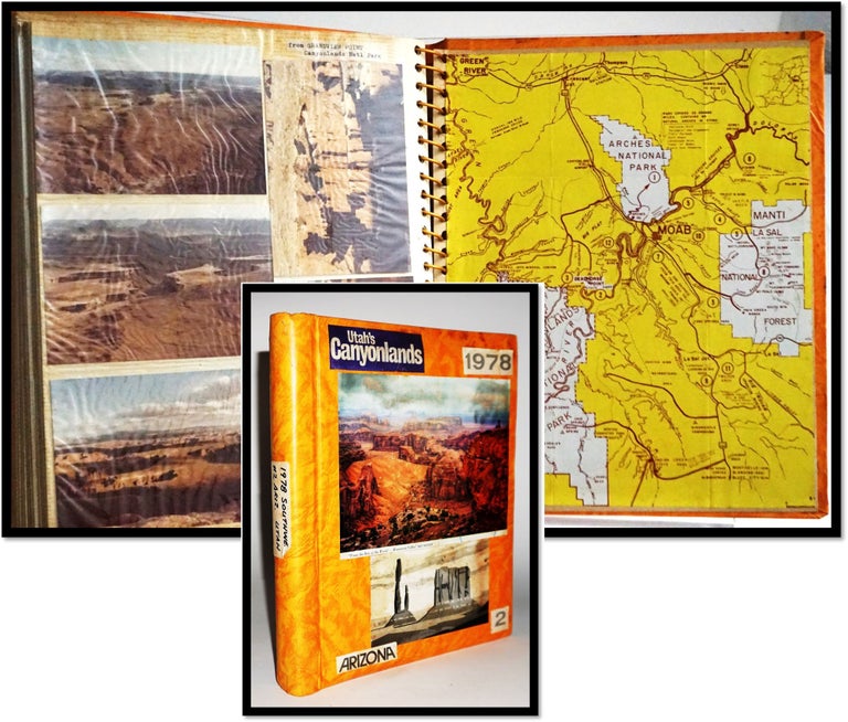 Item #16697 A Family Travel Scrapbook of Utah’s Canyonlands 1978 with Brochures. Seff-Published.