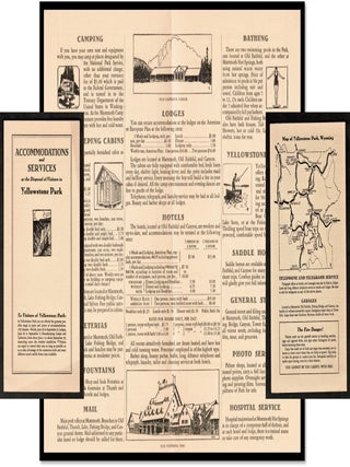 Item #16765 Accommodations and Services at the Disposal of Visitors to Yellowstone National Park...
