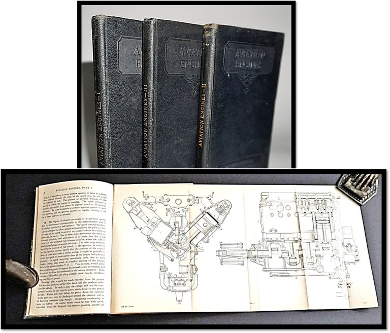 Item #16916 Aviation Engines (3 volumes, complete). Donald M. Carpenter, I C. S. staff.