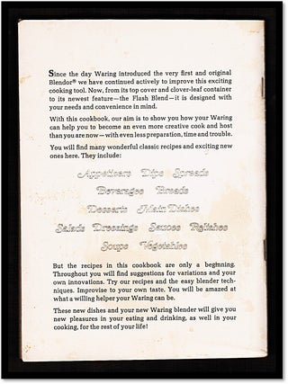 The Warning Cookbook. The Pleasure of Blending [Classic Mid-Century Recipes]