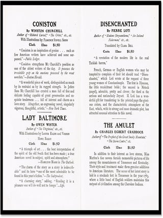 Macmillan Publishing Advertising Flyer for White Fang by Jack London from 1906 +7 Additional Books
