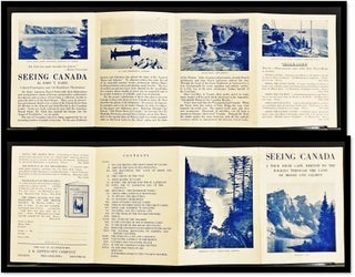 Item #17011 Seeing Canada [Accordion-Style 8-Panel Publisher’s Advertisement]. John T. Faris