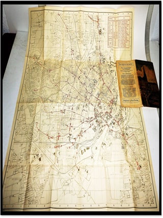 [Copenhagan, Denmark; 1930 Map] Kort Over Kobenhavn Pios turistkort Nr. 14 og [p&aring; bagsiden] specialkort over sporvejslinierne