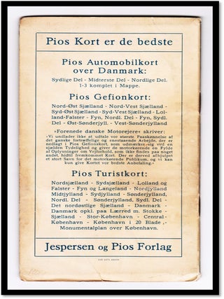 [Copenhagan, Denmark; 1930 Map] Kort Over Kobenhavn Pios turistkort Nr. 14 og [p&aring; bagsiden] specialkort over sporvejslinierne