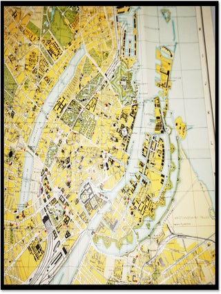 [Copenhagan, Denmark; 1930 Map] Kort Over Kobenhavn Pios turistkort Nr. 14 og [p&aring; bagsiden] specialkort over sporvejslinierne
