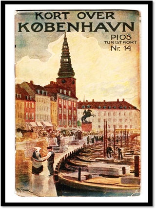 [Copenhagan, Denmark; 1930 Map] Kort Over Kobenhavn Pios turistkort Nr. 14 og [p&aring; bagsiden] specialkort over sporvejslinierne
