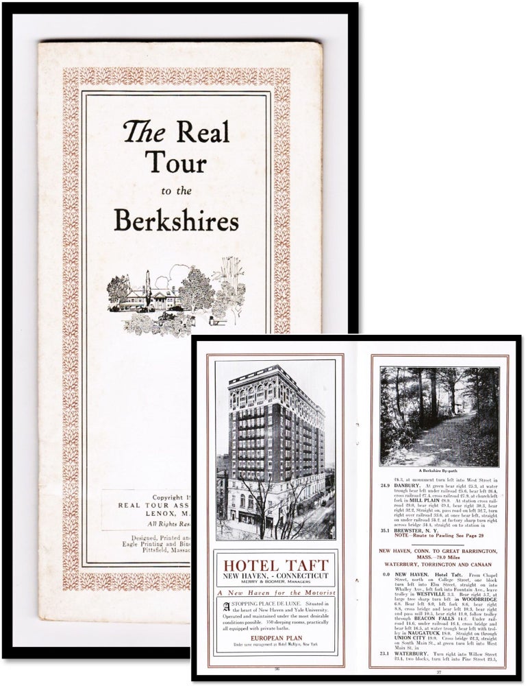 Item #17045 The Real Tour to the Berkshires [Auto Travel Guidebook]. Real Tour Association, Mass Lenox.