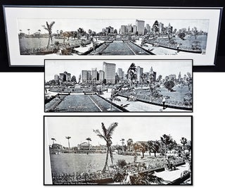 Item #17095 Framed Panoramic Photograph of Miami circa 1928 [Bayfront Park]. Verne O. Williams -...