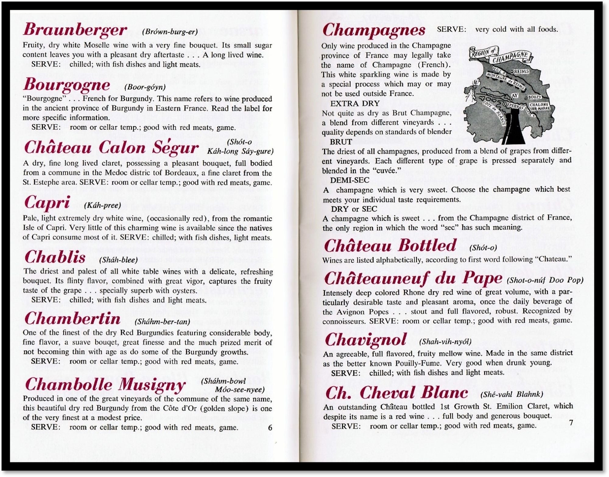 Imported sale wine list