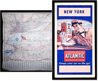 Item #17113 Atlantic Gasoline - New York - Highway Map with inserts of New York City, Eastern...