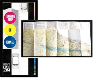 Item #17114 Touring Map of Israel. Zim Touring Company