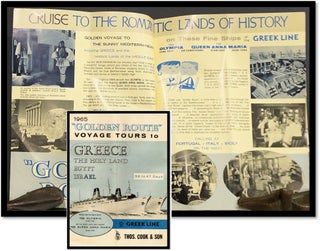 Item #17118 'Golden Route' Voyage Tours to Greece, The Holy Land, Egypt, Israel. 1965. Greek...