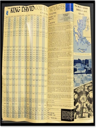'Golden Route' Voyage Tours to Greece, The Holy Land, Egypt, Israel. 1965. Greek Line.