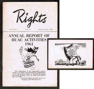 Item #17281 RIGHTS. Annual Report of HUAC Activities Vol IX No 1 Jan Feb, 1962 [Civil Rights...