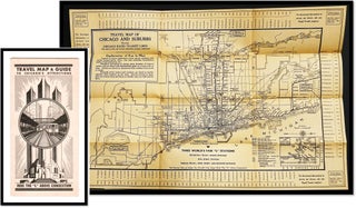 Item #17292 Travel Map and Guide to Chicago's Attractions. Ride The 'L' Above Congestion....