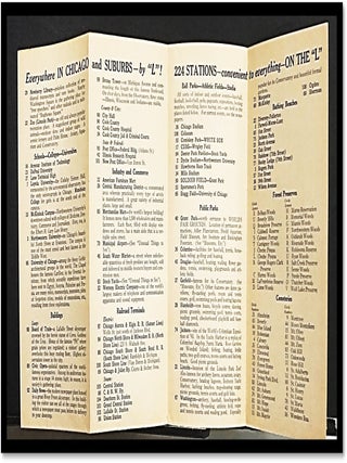 Travel Map and Guide to Chicago's Attractions. Ride The 'L' Above Congestion. [1933-34 Chicago World's Fair]