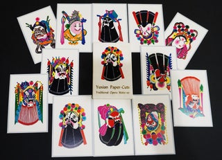 Item #17308 Yuxian Paper Cut Tradition Opera Make-up. 12 postcards in slipcase