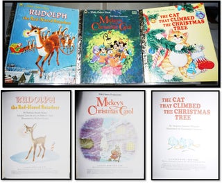 Item #17500 Three Little Golden Book Christmas Books. Rudolph the Red-Nosed Reindeer; Mickey's...