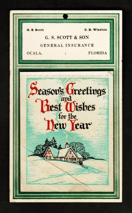Item #17647 Business Advertising Calendar For G. S. Scott & Son Insurance Ocala Florida for 1930