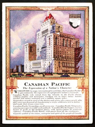 Menu: International Conference of Hotel Business Promotion; Royal York Hotel, Toronto. 1929