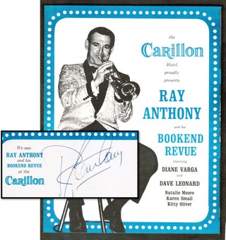 Item #17666 Ray Anthony and His Bookend Revue. SIGNED Brochure from the Carillon Hotel, Miami...