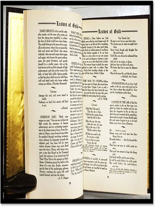 Leaves of Gold : An Anthology of Prayers Memorable Phrases Inspirational Verse and Prose, From the Best Authors of the World, Both Ancient and Modern