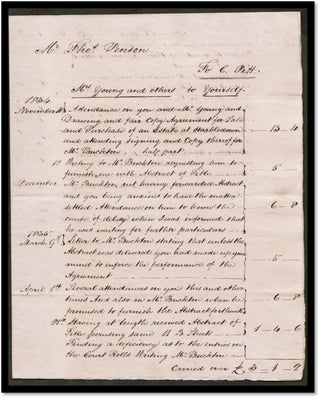 Item #17762 Holographic 1834-35 Attorney Leger / Bill