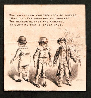 A. Raymond & Co., Boys Suits Clothing Mechanical Trade Card c1880