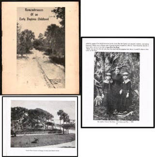Item #17956 [Florida History] Remembrances of an Early Daytona Childhood. Maria Davidson Pope