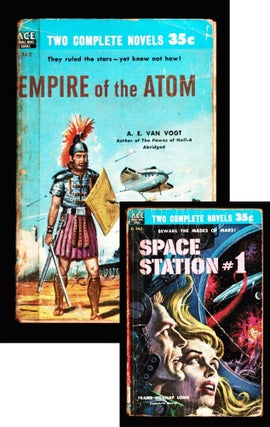 Item #18273 Space Station #1 / Empire of the Atom (Ace Double D-242). Frank Belknap Van Vogt...