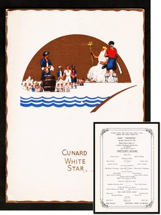 Item #18538 Cunard Line White Star Ship Menu: 'Neptune's Dinner' 1936 on the R. M. S. Franconia...