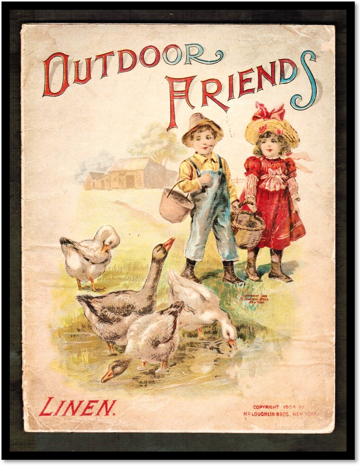 Outdoor Friends Children's Illustrated Book, Farm Animals, Early