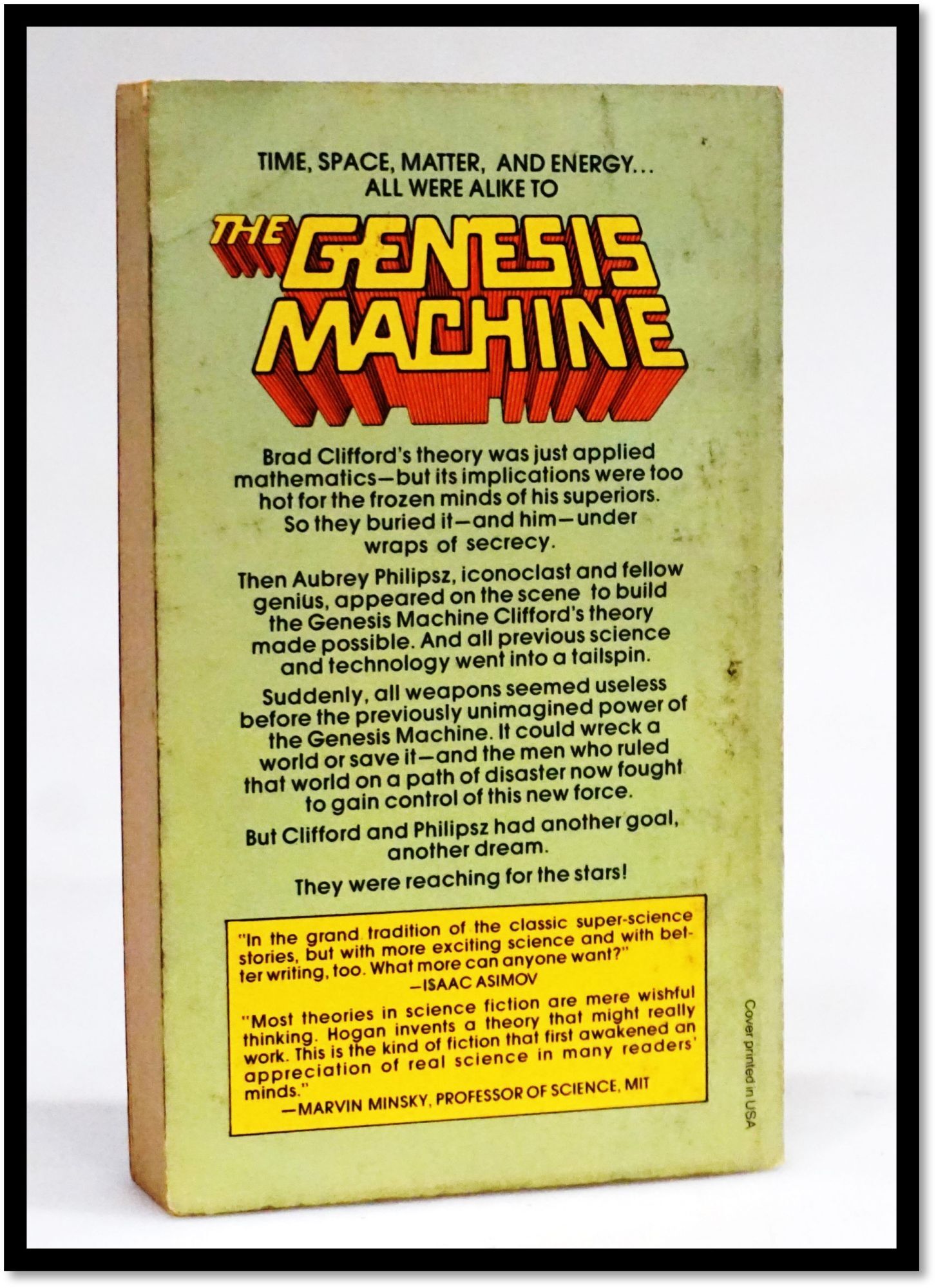 Gness Machine The Genesis Machine Signed | James P. Hogan | Third Printing, October, 1980