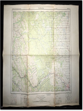Topographical Map: Calgary Alberta-British Columbia West of the Fifth Meridian. 1959. National Topographic System Sheet 82-O.